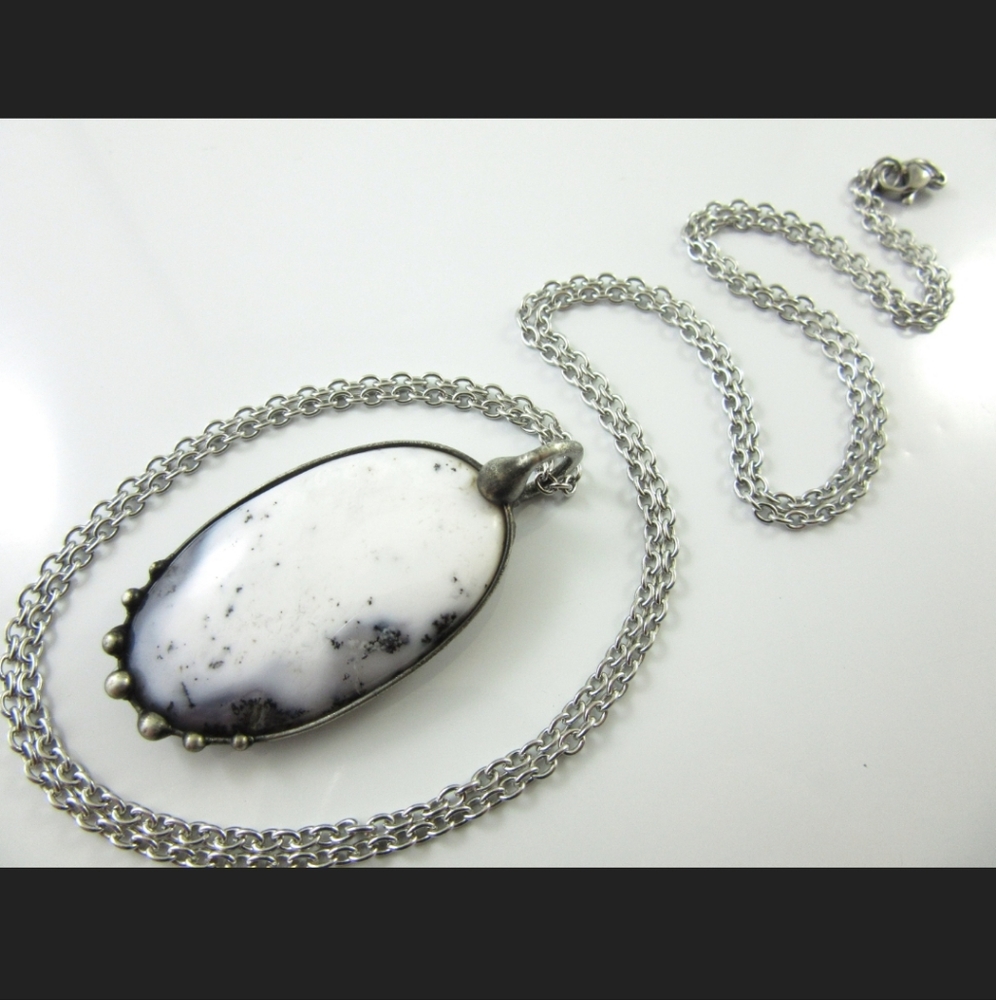 Dendritic Opal Necklace - Picture 1 of 3